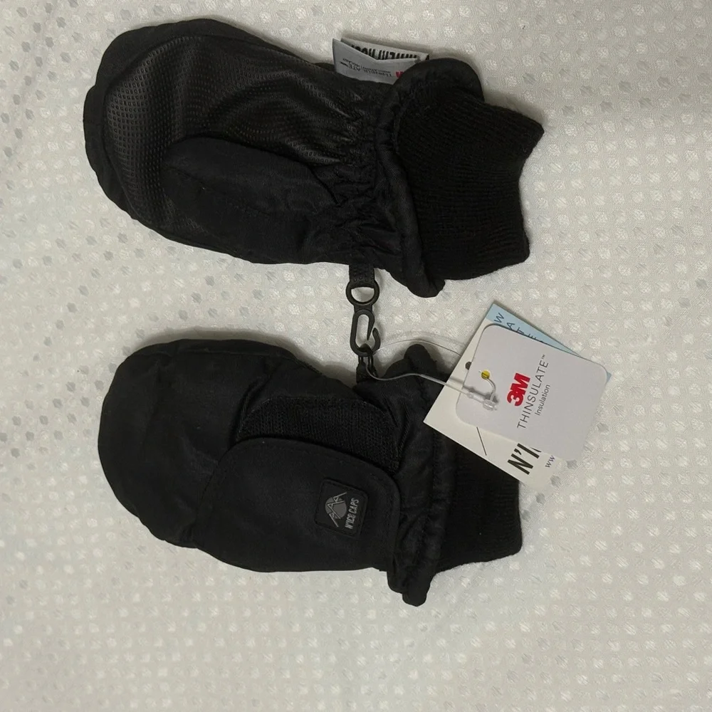 N’Ice Caps Black Waterproof Infant Mittens